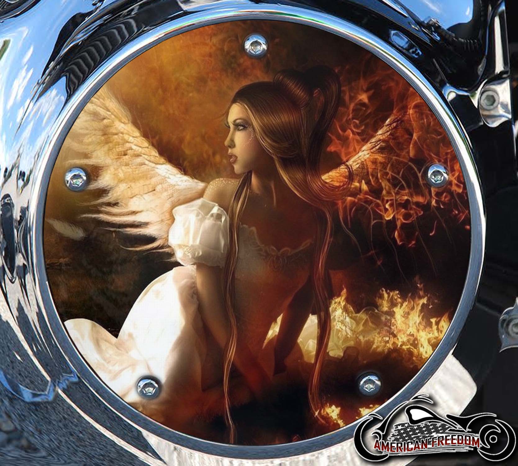 Custom Derby Cover - Angel Good & Evil